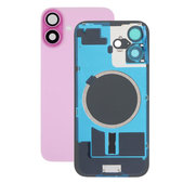 Задно стъкло на корпус + стъкло на камера + метална пластина + MagSafe магнит за iPhone 16, Pink