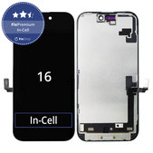 Дисплей In-Cell FHD за iPhone 16, Тъчскрийн с рамка, FixPremium