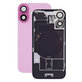Задно стъкло на корпус + стъкло на камера + метална пластина + MagSafe магнит за iPhone 16 Plus, Pink