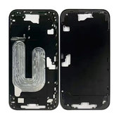 Средна рамка с бутон за включване и бутони за сила на звука за iPhone 16 Plus, Black