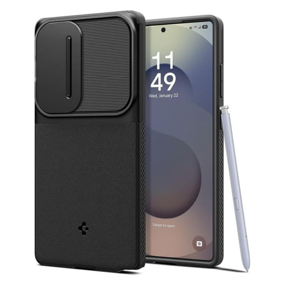 Case Optik Armor for Samsung Galaxy S25 Ultra, Black, Spigen