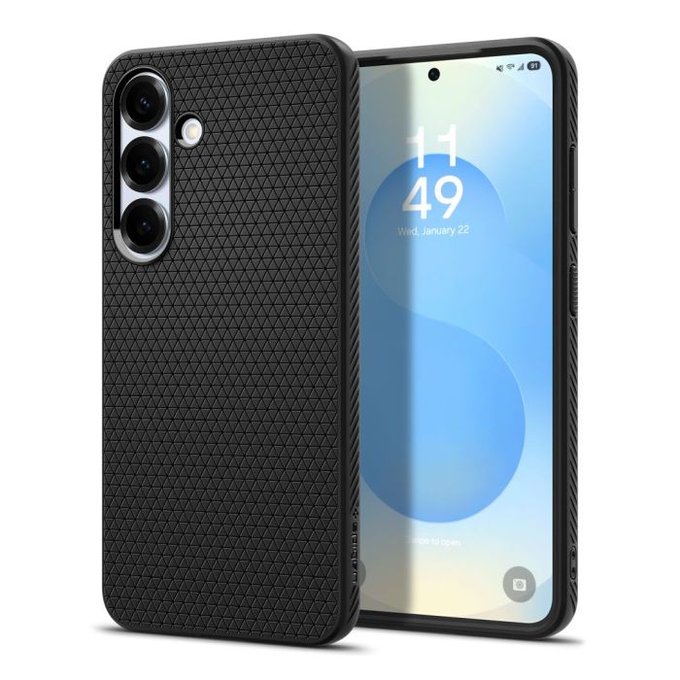 Case Liquid Air for Samsung Galaxy S25+, Matte Black, Spigen