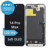 Дисплей Soft OLED 120Hz за iPhone 14 Pro Max, Тъчскрийн с рамка, FixPremium