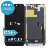 Дисплей Soft OLED 120Hz за iPhone 14 Pro, Тъчскрийн с рамка, FixPremium