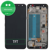 Дисплей за LG K40, Black, Тъчскрийн с рамка