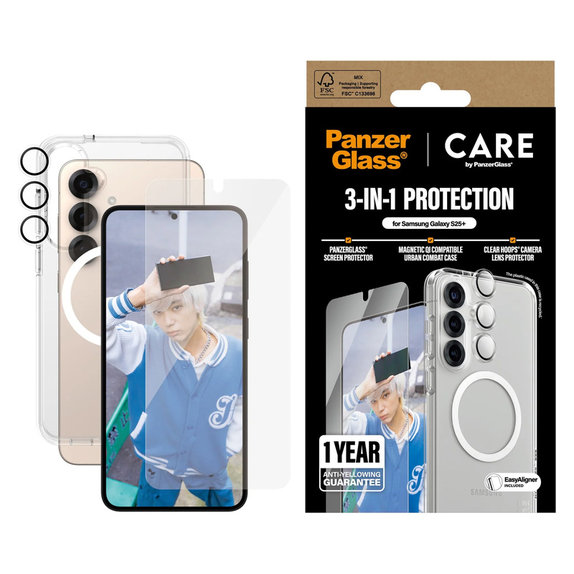 Bundle 3 в 1 за Samsung Galaxy S25+, PanzerGlass