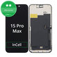 Дисплей In-Cell HD+ за iPhone 15 Pro Max, Тъчскрийн с рамка