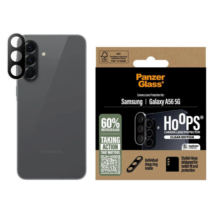 Протектор за обектив на камера Hoops за Samsung A56 5G, Прозрачно, PanzerGlass