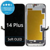 Дисплей Soft OLED за iPhone 14 Plus, Тъчскрийн с рамка, DIAGNOSTIC