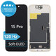 Дисплей Soft OLED за iPhone 15 Pro, Тъчскрийн с рамка, DIAGNOSTIC