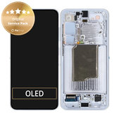 Дисплей за Samsung S25, Icyblue, Тъчскрийн с рамка, GH82-36329C Genuine Service Pack