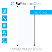 Закалено стъкло за Xiaomi Redmi Note 14 Pro 5G 24090RA29G, FullCover Glass, FixPremium