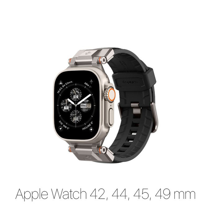 Каишка Durapro Armor PU за Apple Watch (42, 44, 45, 49mm), Черен, Spigen