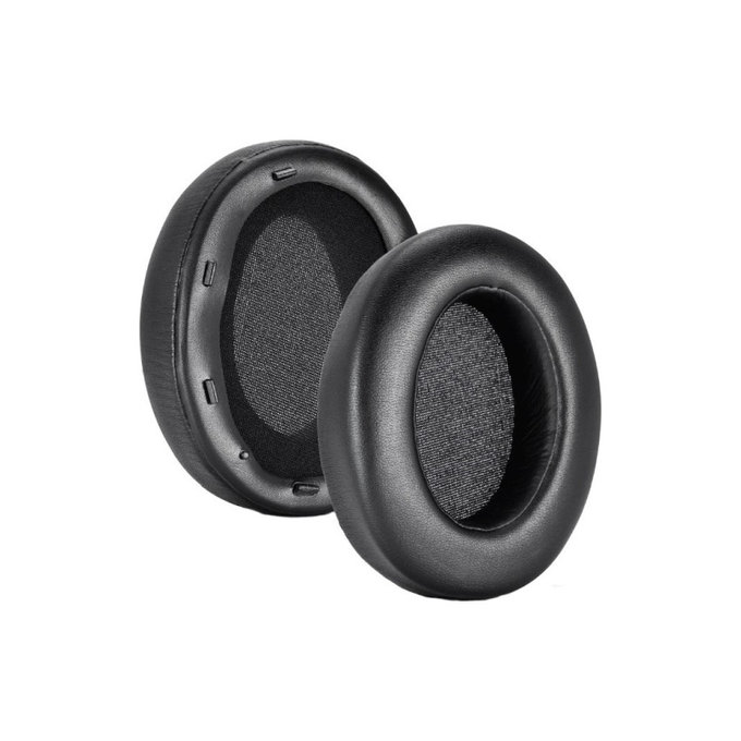 Резервни възглавнички за уши за Sony WH-XB910N, Мемори пяна и PU кожа, Черен, 1 чифт