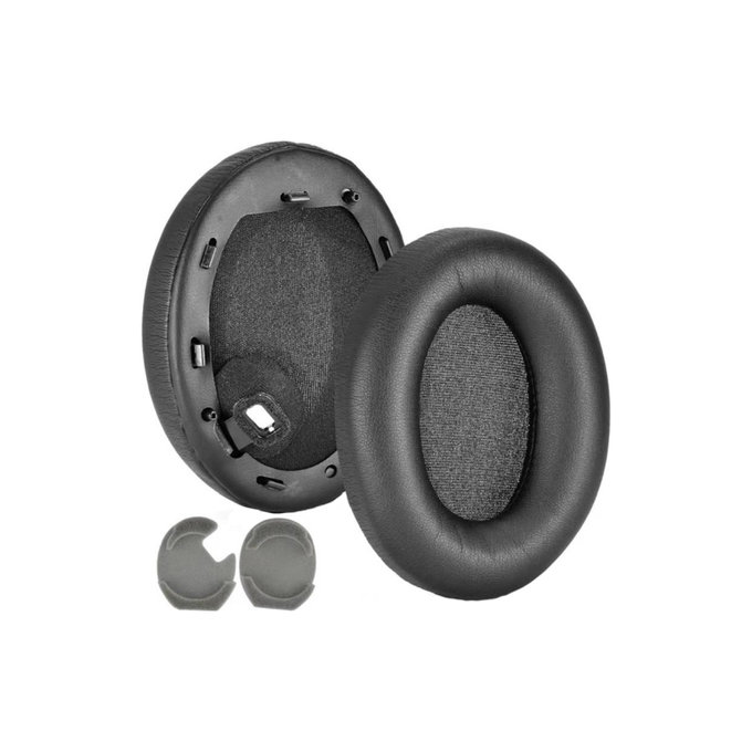 Резервни възглавнички за уши за Sony WH-1000XM4, Мемори пяна и PU кожа, Черен, 1 чифт
