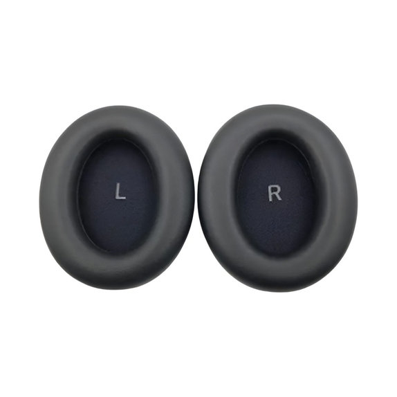 Резервни възглавнички за Sennheiser Momentum 4.0, Мемори пяна и PU кожа, Black, 1 чифт