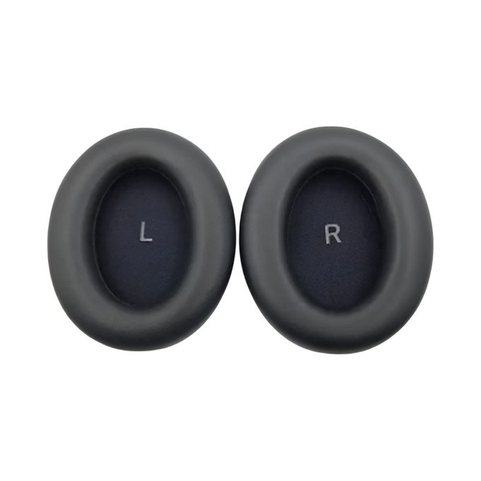 Резервни възглавнички за Sennheiser Momentum 4.0, Мемори пяна и PU кожа, Black, 1 чифт