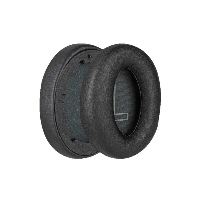 Резервни възглавнички за уши за Anker Soundcore Life Q20, Мемори пяна и PU кожа, Черен, 1 чифт