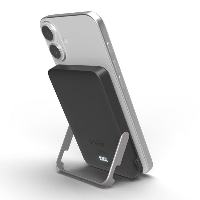 PowerBank 5000mAh, 20W, Power Delivery, Mag Stand, Черен, SBS