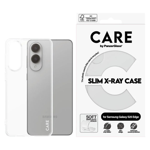 Калъф X-Ray за Samsung Galaxy S25 Edge, Прозрачно, PanzerGlass