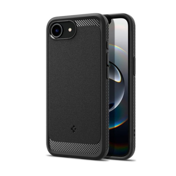 Калъф Rugged Armor с MagSafe за iPhone 16e, Матово черен, Spigen