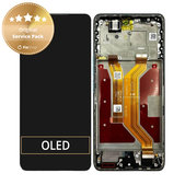 Дисплей за Honor Magic7 Lite, Jade Cyan, Тъчскрийн с рамка, 0235AMMN Genuine Service Pack