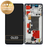 Дисплей за Motorola Edge 60 Pro, тъч стъкло с рамка, Dazzling Blue, 5D68C30046, Genuine Service Pack