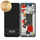 Дисплей за Motorola Edge 60 Pro, тъч стъкло с рамка, Dazzling Blue, 5D68C30046, Genuine Service Pack