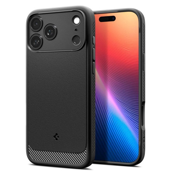 Калъф Rugged Armor с MagSafe за iPhone 17 Pro, Матово черен, Spigen