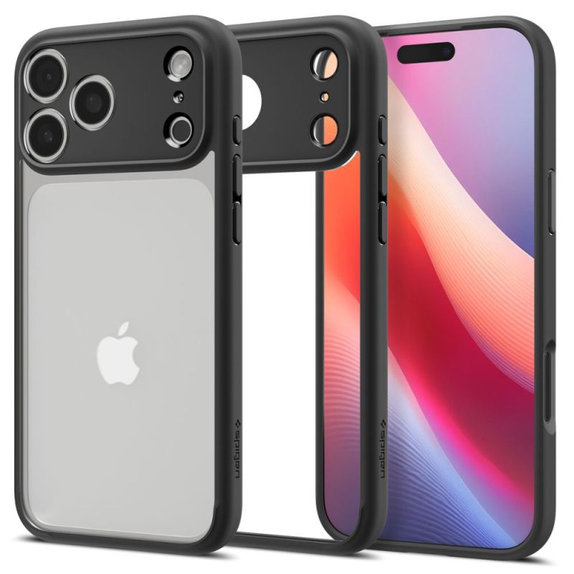 Калъф Ultra Hybrid за iPhone 17 Pro, Матово черен, Spigen