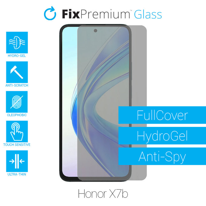 Протектор за екран за Honor X7b, Хидрогел Anti-Spy, FixPremium