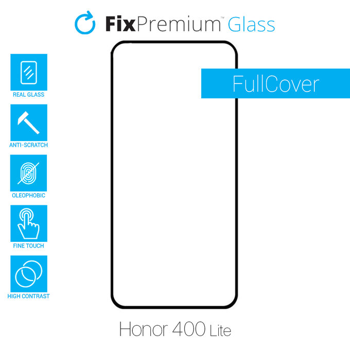 Закалено стъкло за Honor 400 Lite, FullCover Glass, FixPremium