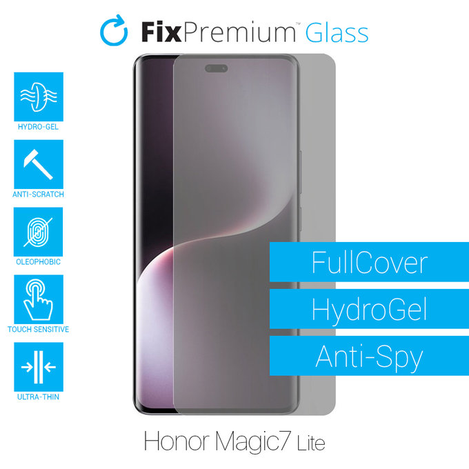 Протектор за екран за Honor Magic7 Lite, Хидрогел Anti-Spy, FixPremium