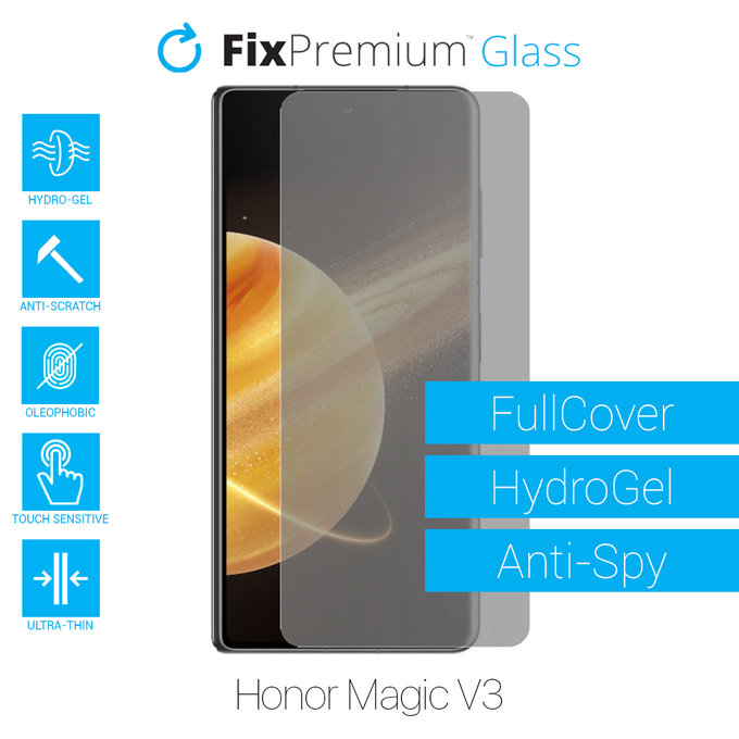 Протектор за екран за Honor Magic V3, Хидрогел Anti-Spy, FixPremium