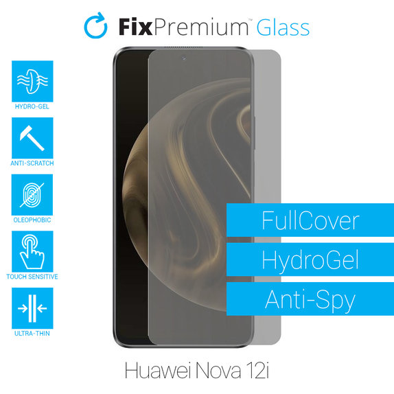 Протектор за екран за Huawei Nova 12i, Хидрогел Anti-Spy, FixPremium