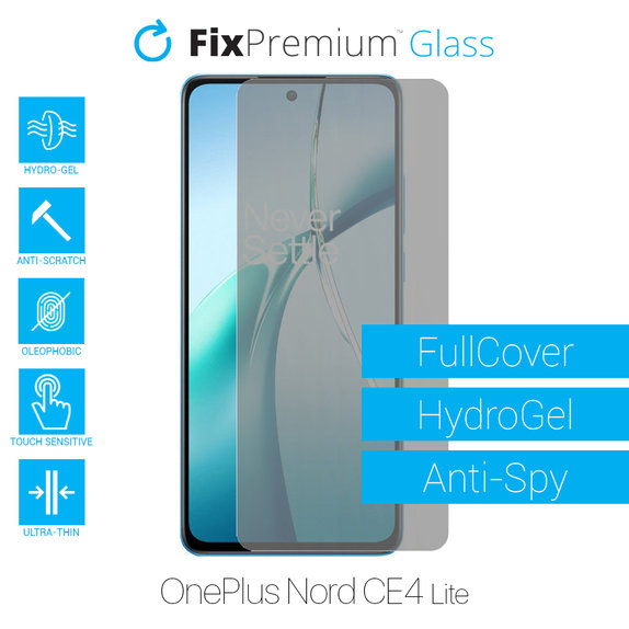 Протектор за екран за OnePlus Nord CE4 Lite, Хидрогел Anti-Spy, FixPremium