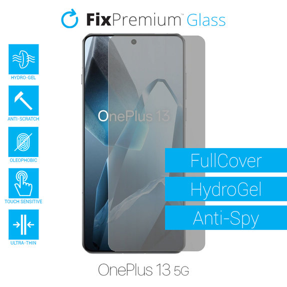 Протектор за екран за OnePlus 13 5G CPH2655, Хидрогел Anti-Spy, FixPremium