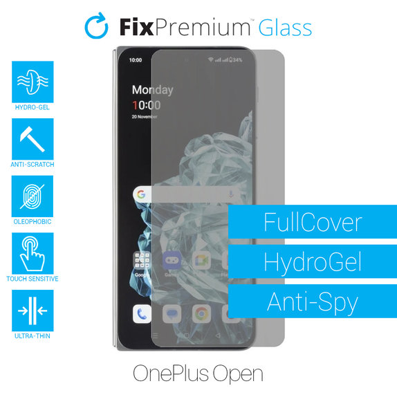 Протектор за екран за OnePlus Open, Хидрогел Anti-Spy, FixPremium