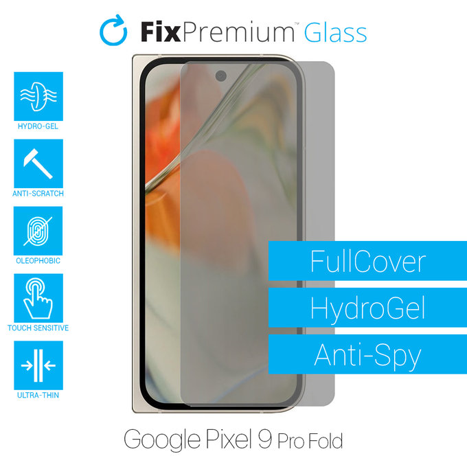 Протектор за екран за Google Pixel 9 Pro Fold, Хидрогел Anti-Spy, FixPremium