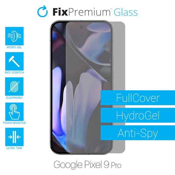 Протектор за екран за Google Pixel 9 Pro, Хидрогел Anti-Spy, FixPremium