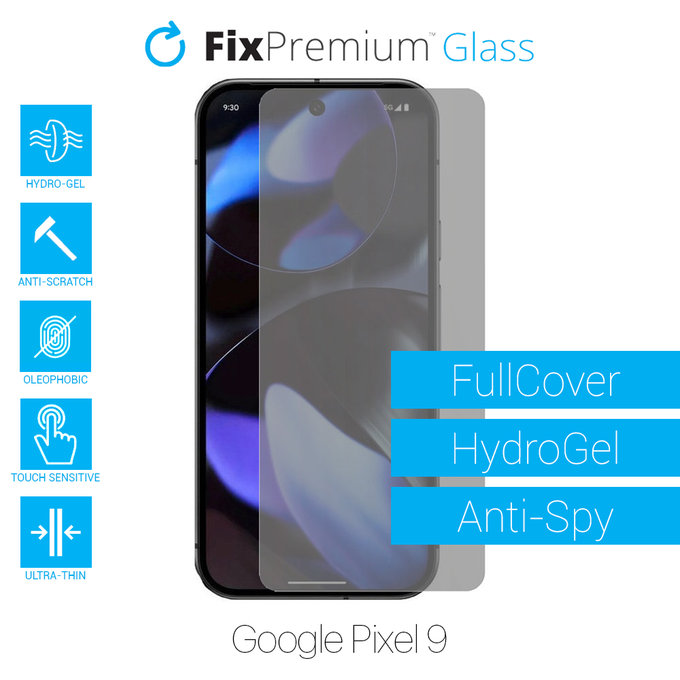 Протектор за екран за Google Pixel 9, Хидрогел Anti-Spy, FixPremium