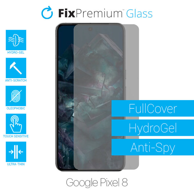 Протектор за екран за Google Pixel 8, Хидрогел Anti-Spy, FixPremium