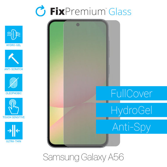 Протектор за екран за Samsung Galaxy A56, Хидрогел Anti-Spy, FixPremium