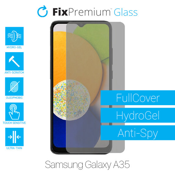 Протектор за екран за Samsung Galaxy A35 A356B, Хидрогел Anti-Spy, FixPremium