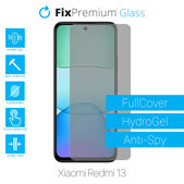 Протектор за екран за Xiaomi Redmi 13, Хидрогел Anti-Spy, FixPremium
