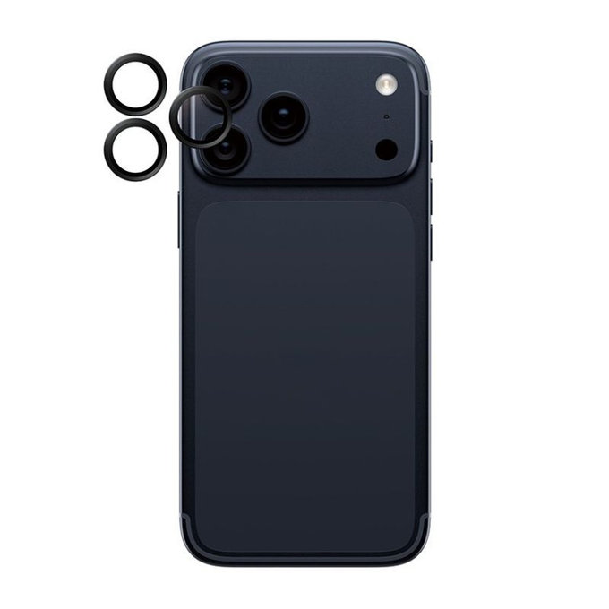Hoops протектор за обектив на камерата за iPhone 17 Pro Max / 17 Pro / 16 Pro Max / 16 Pro, Черен, PanzerGlass
