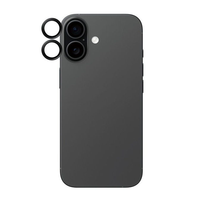 Протектор за обектив на задна камера Hoops за iPhone 17/16 Plus/16, Черно, Black, PanzerGlass