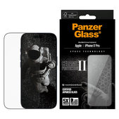 Закалено стъкло UWF Ceramic II с апликатор за iPhone 17 Pro, Черно, PanzerGlass