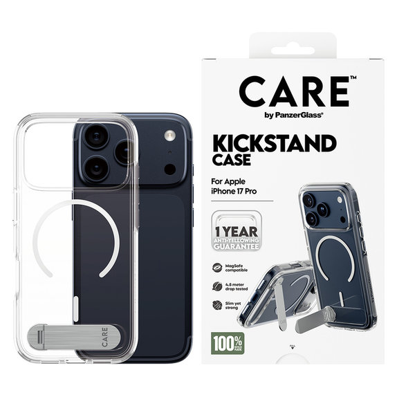 Калъф Kickstand за iPhone 17 Pro, Прозрачно, PanzerGlass
