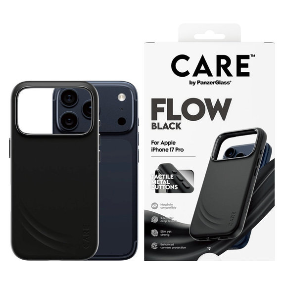 Калъф FLOW с MagSafe за iPhone 17 Pro, Черно, CARE